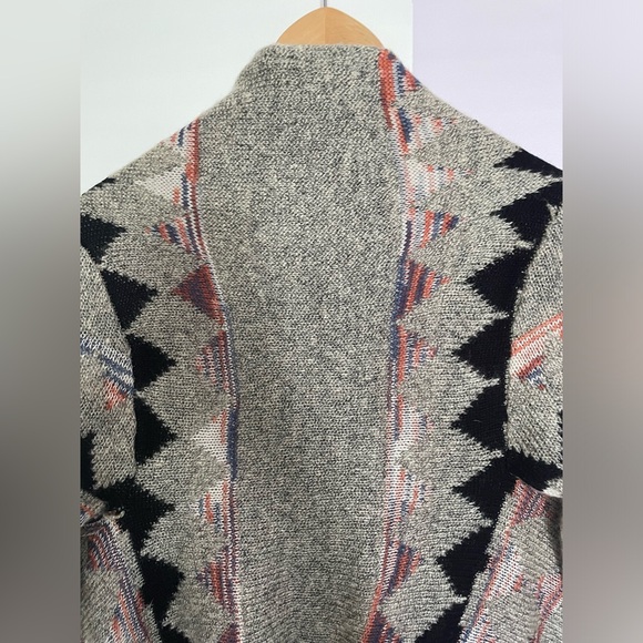 Renee C Aztec Western Fringed Open Cardigan S - Picture 8 of 10